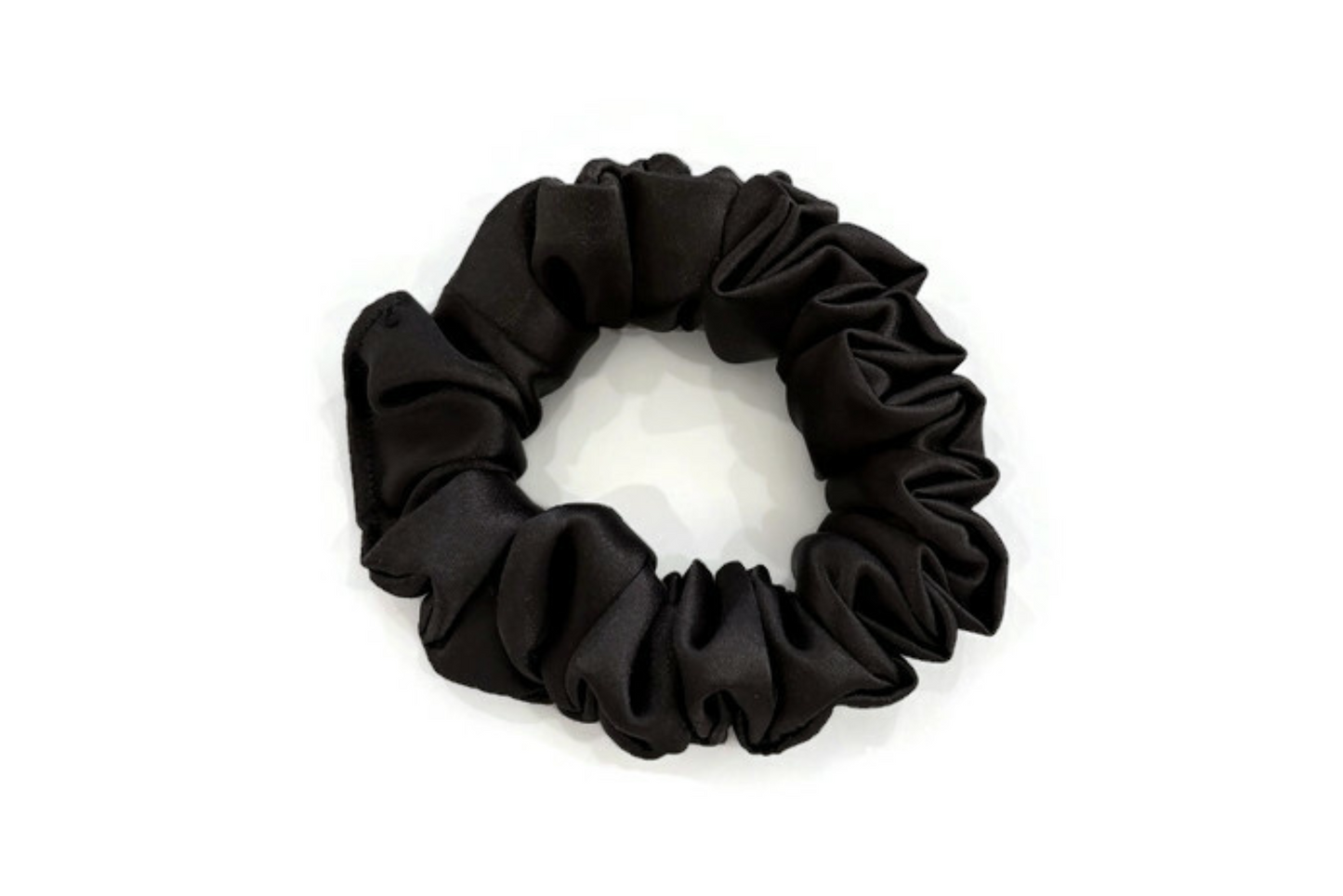 Almost Black Satin Scrunchies - XL, Regular and Skinny sizes