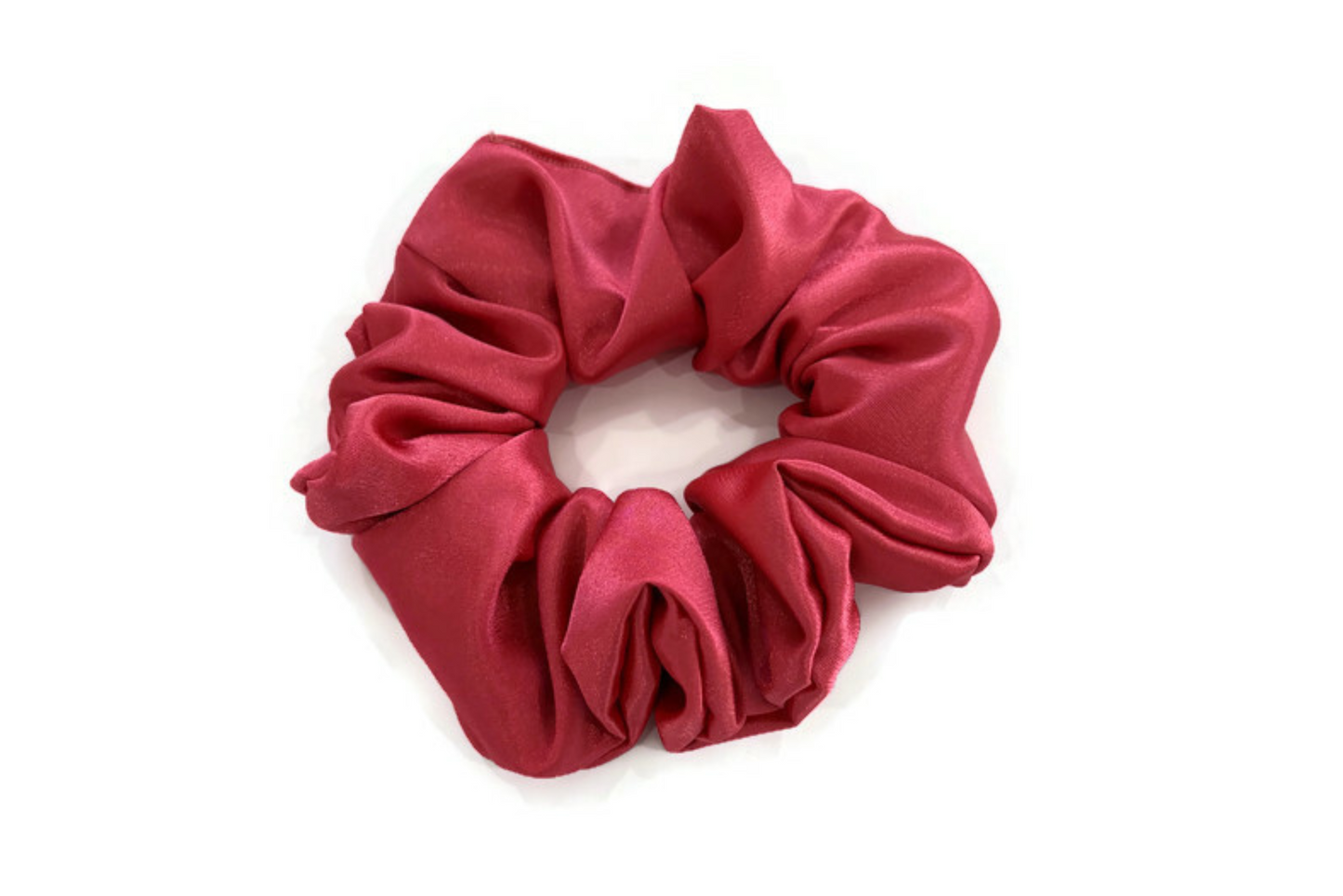 Candy Pink Satin Scrunchies - XL, Regular and Skinny sizes
