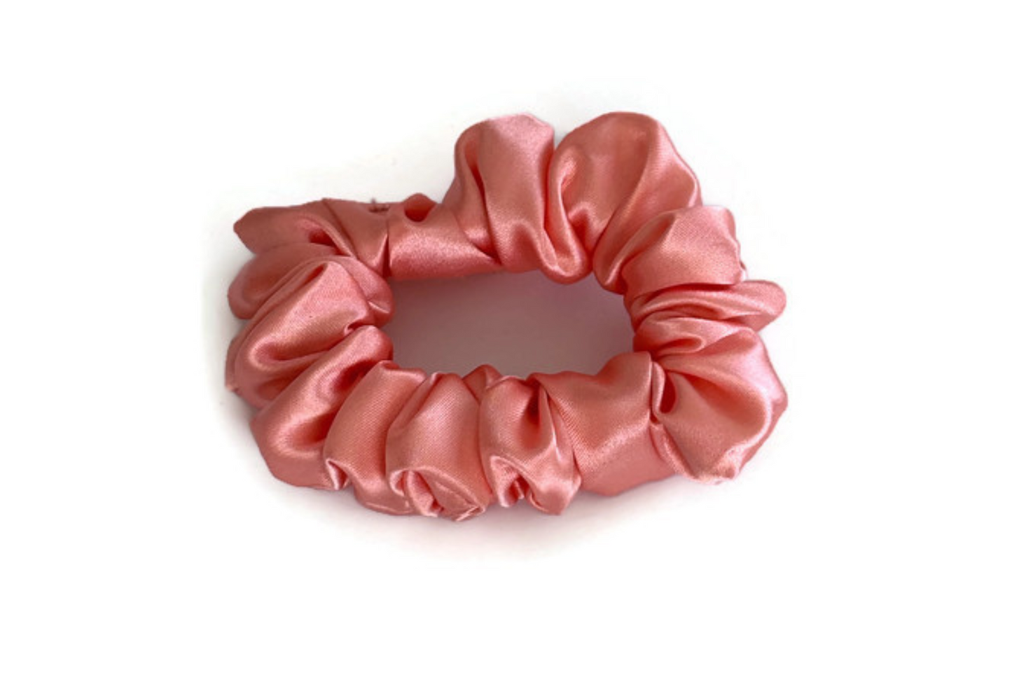 Coral Satin Scrunchies - XL, Regular and Skinny sizes
