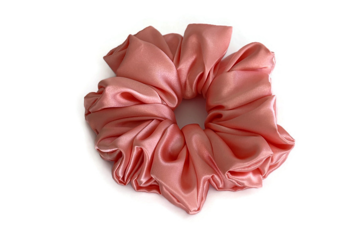 Coral Satin Scrunchies - XL, Regular and Skinny sizes