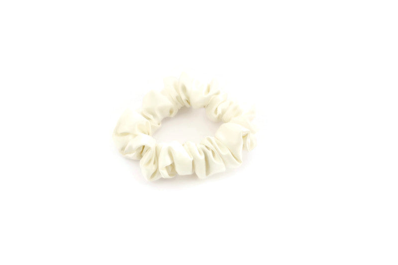 Cream Satin Scrunchies - XL, Regular and Skinny sizes
