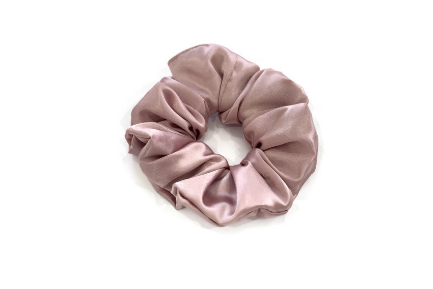 Dusty Pink Satin Scrunchies - XL, Regular and Skinny sizes