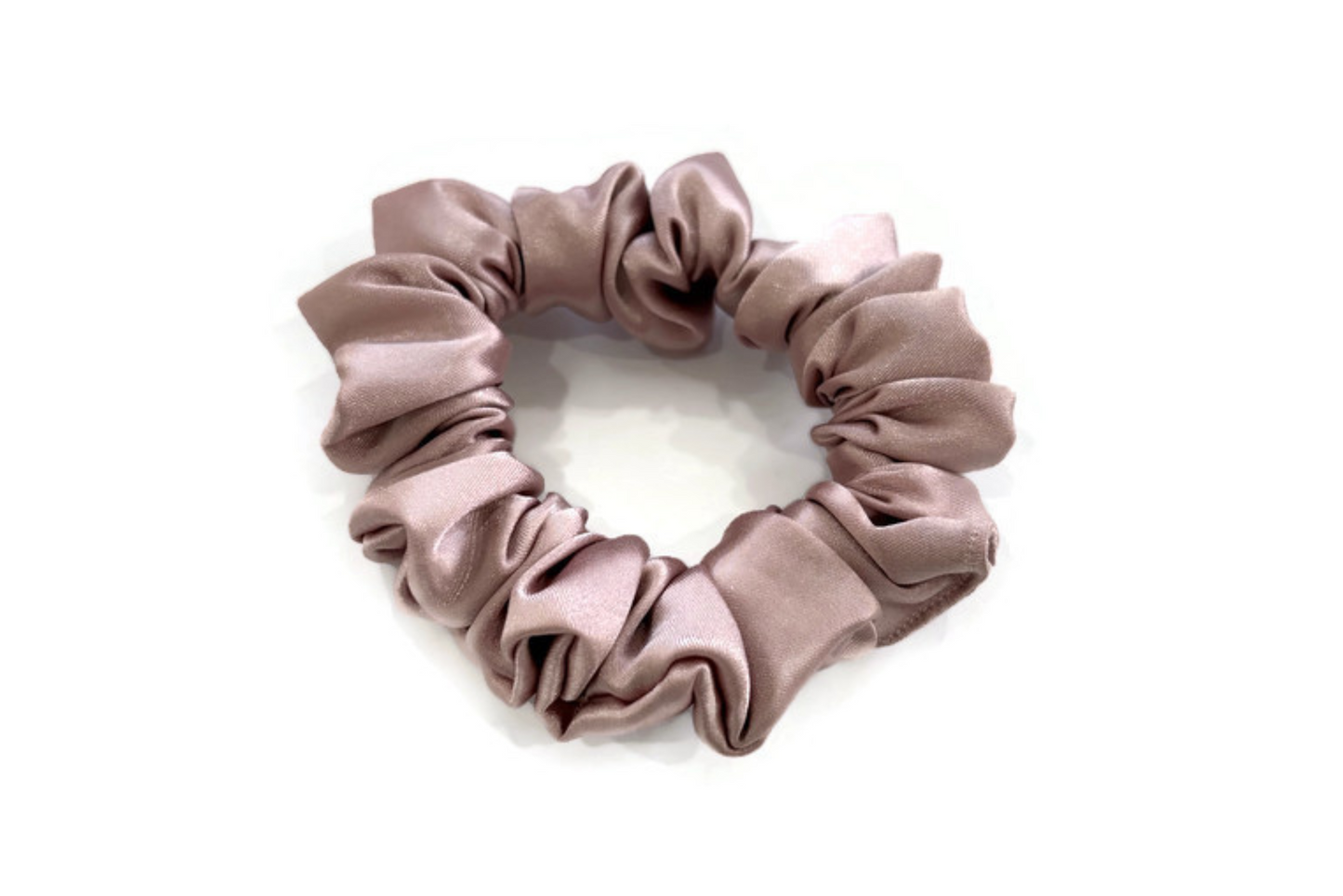 Dusty Pink Satin Scrunchies - XL, Regular and Skinny sizes