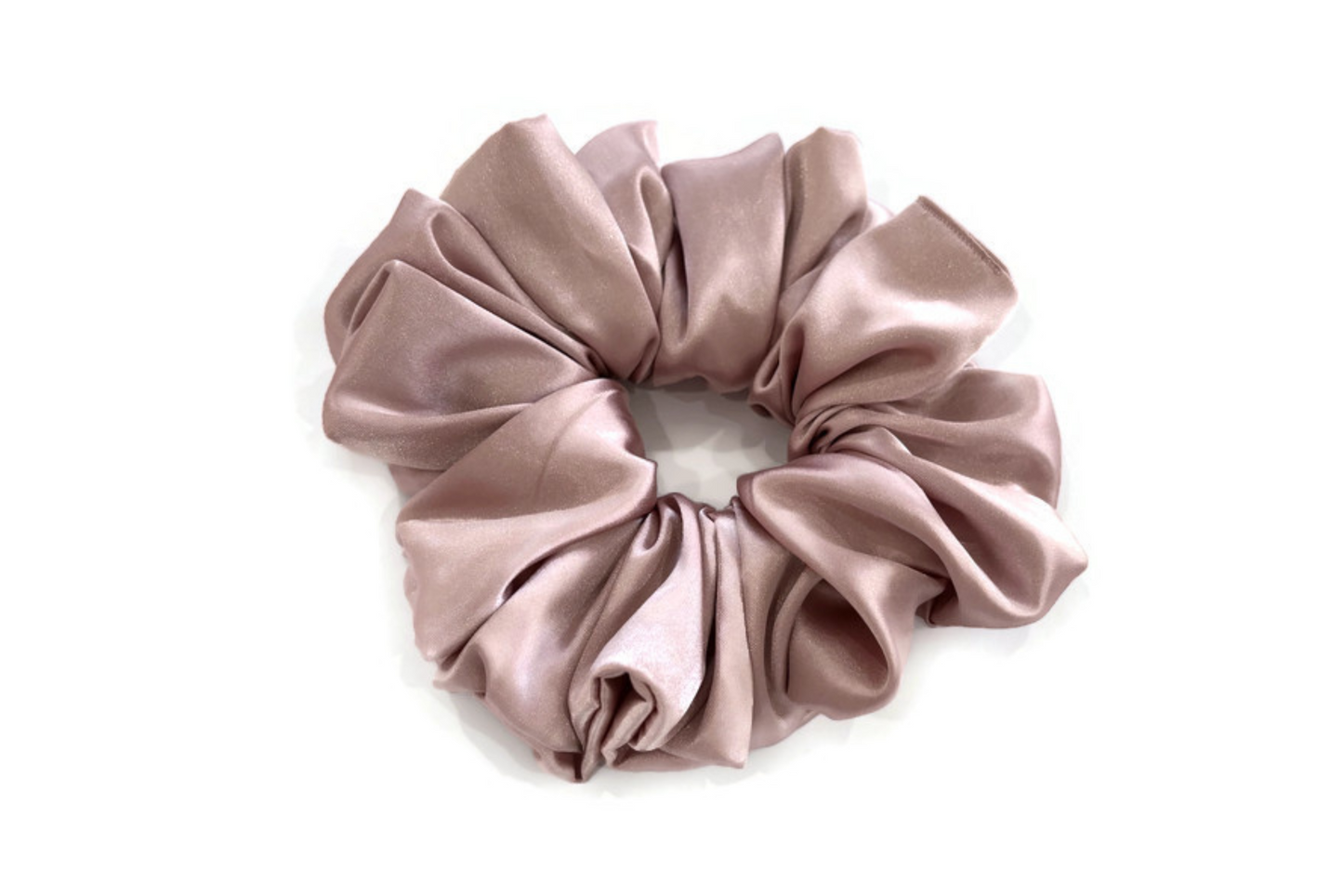 Dusty Pink Satin Scrunchies - XL, Regular and Skinny sizes