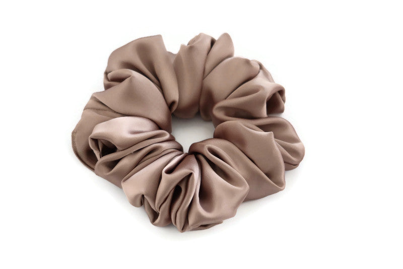 Latte Satin Scrunchies - XL, Regular and Skinny sizes