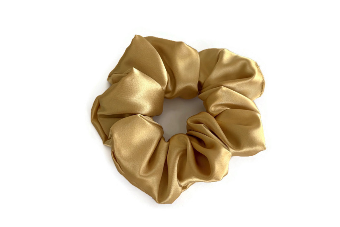 Old Gold Satin Scrunchies - XL, Regular and Skinny sizes