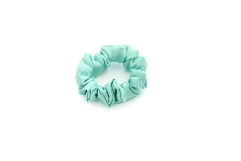 Pastel Mint Green Satin Scrunchies - XL, Regular and Skinny sizes