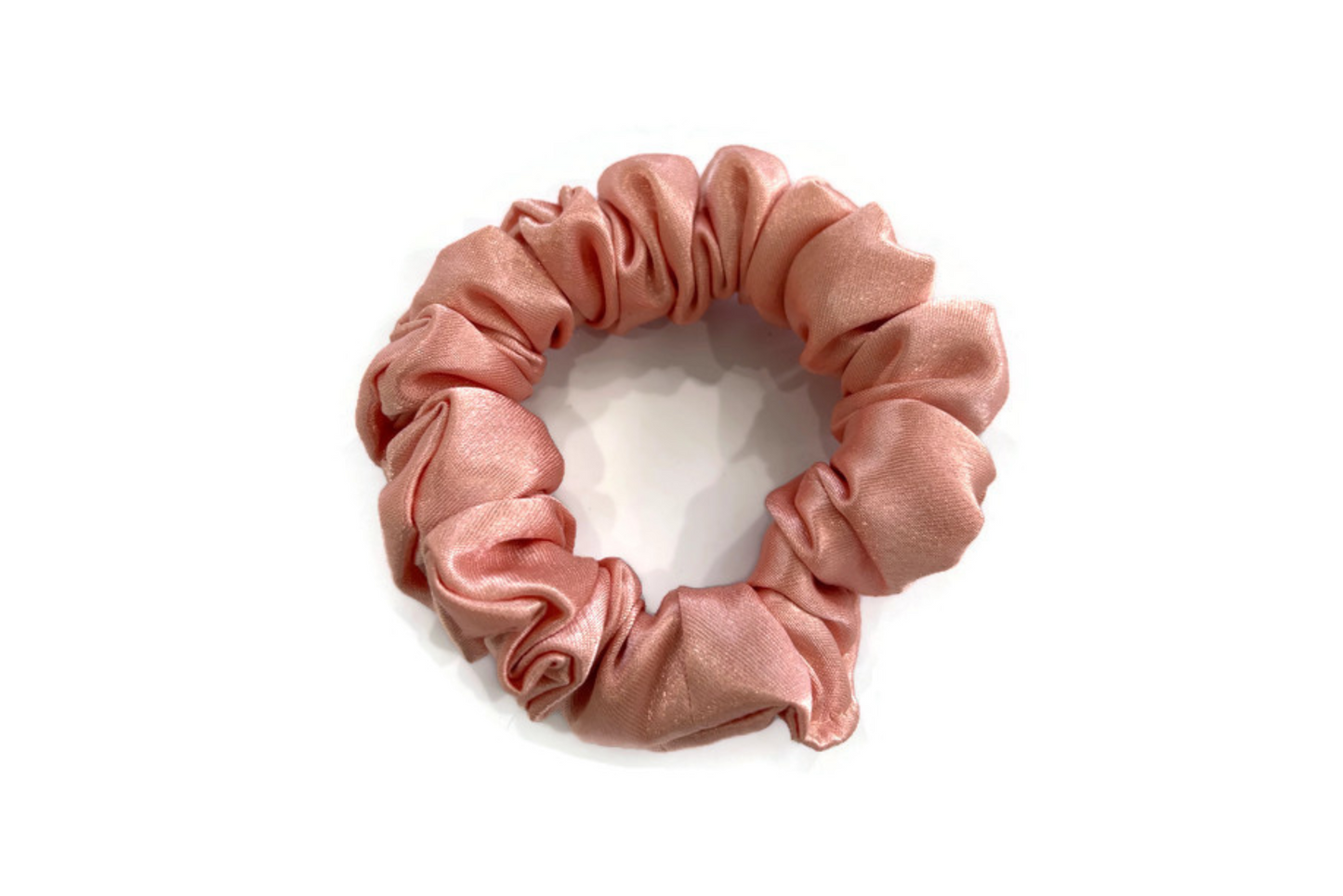 Salmon Satin Scrunchies - XL, Regular and Skinny sizes