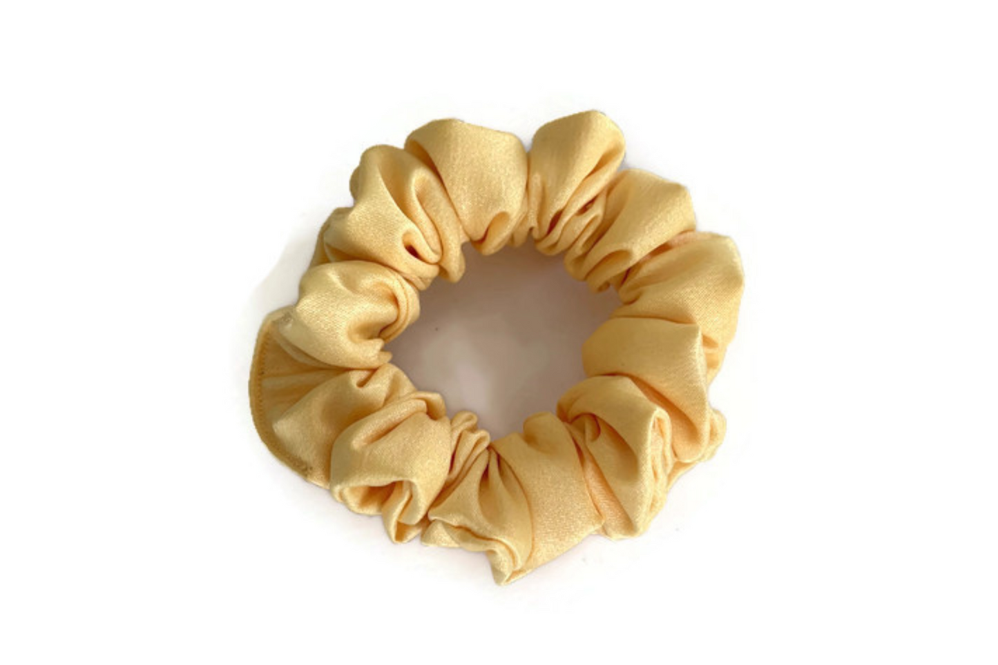 Yellow Matte Satin Scrunchies - XL, Regular and Skinny sizes