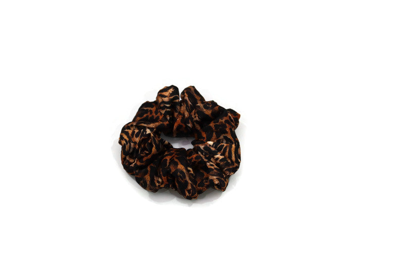 Animal Print Satin Scrunchies