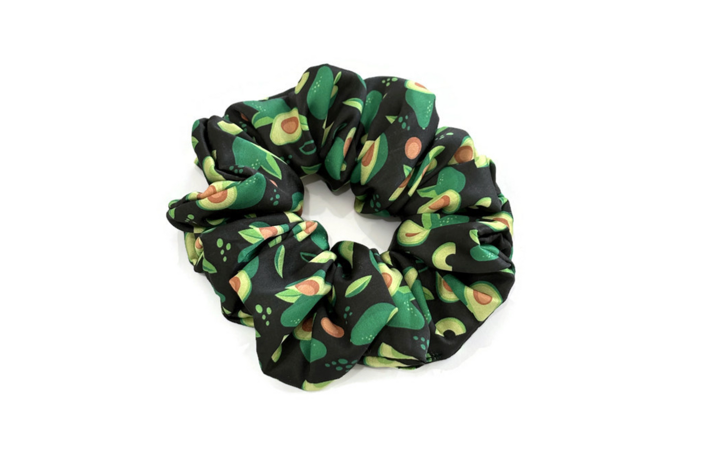 Avocado Satin Scrunchies