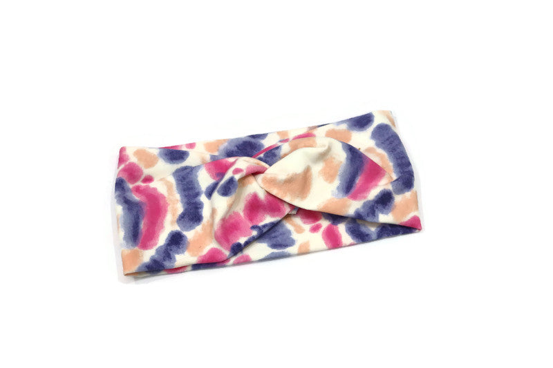 Pastel Tie-Dye Print Knot Headband