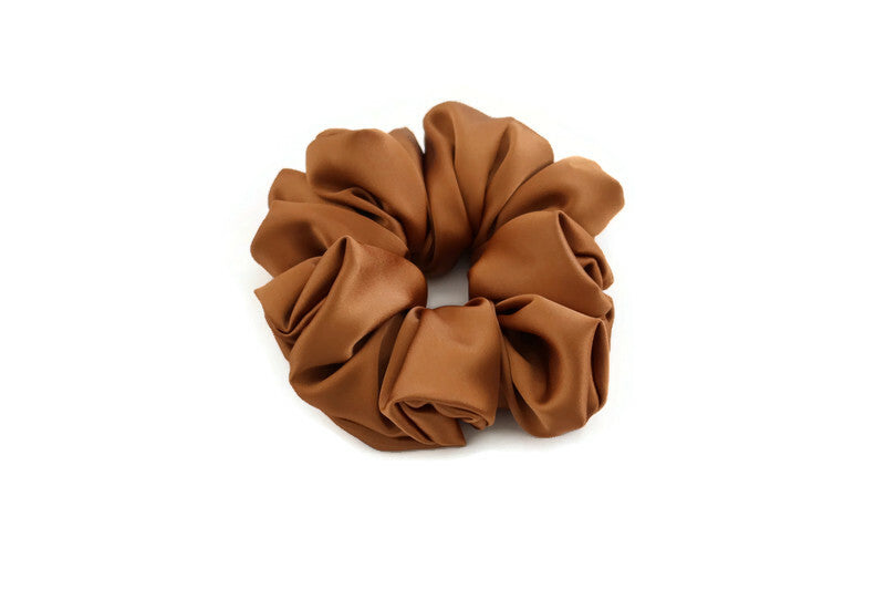 Bronze Satin Scrunchies - XL, Regular and Skinny sizes