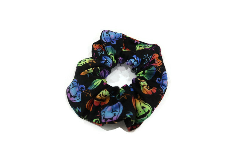 Colourful Jack O Lantern Scrunchies