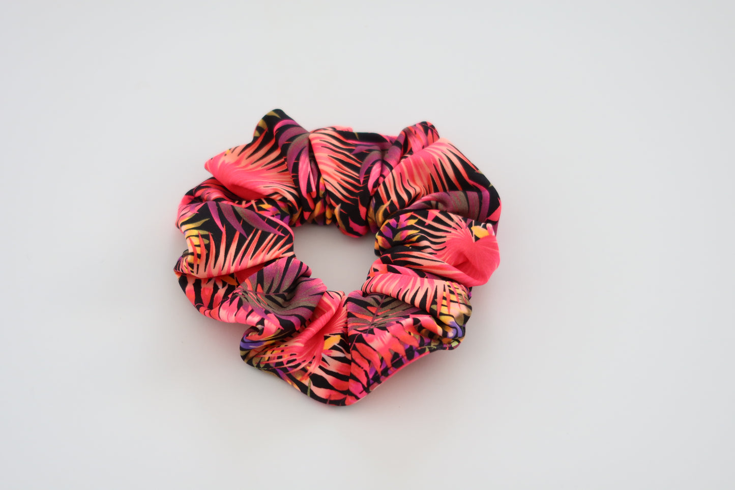 Coral Botanical Swim Scrunchies