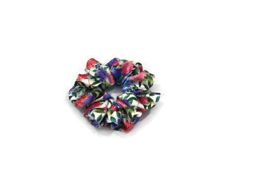 Floral Satin Scrunchies