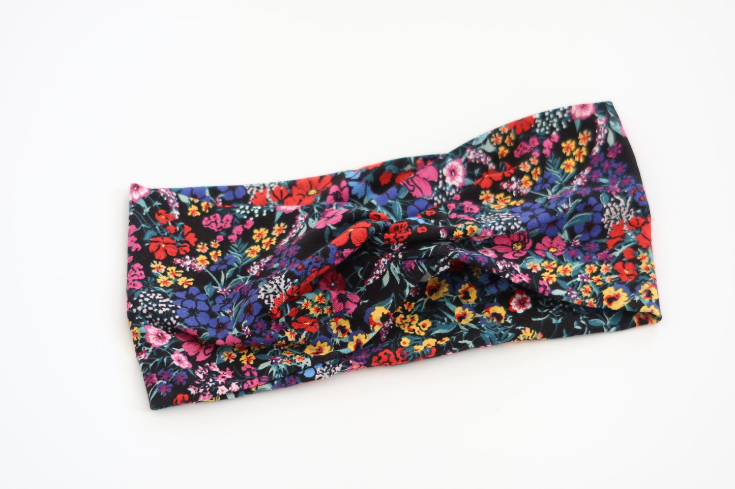 Vera - Dark Floral Knot Headband