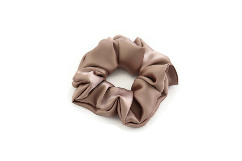 Latte Satin Scrunchies - XL, Regular and Skinny sizes