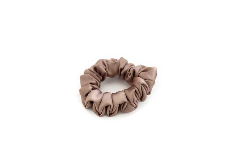 Latte Satin Scrunchies - XL, Regular and Skinny sizes