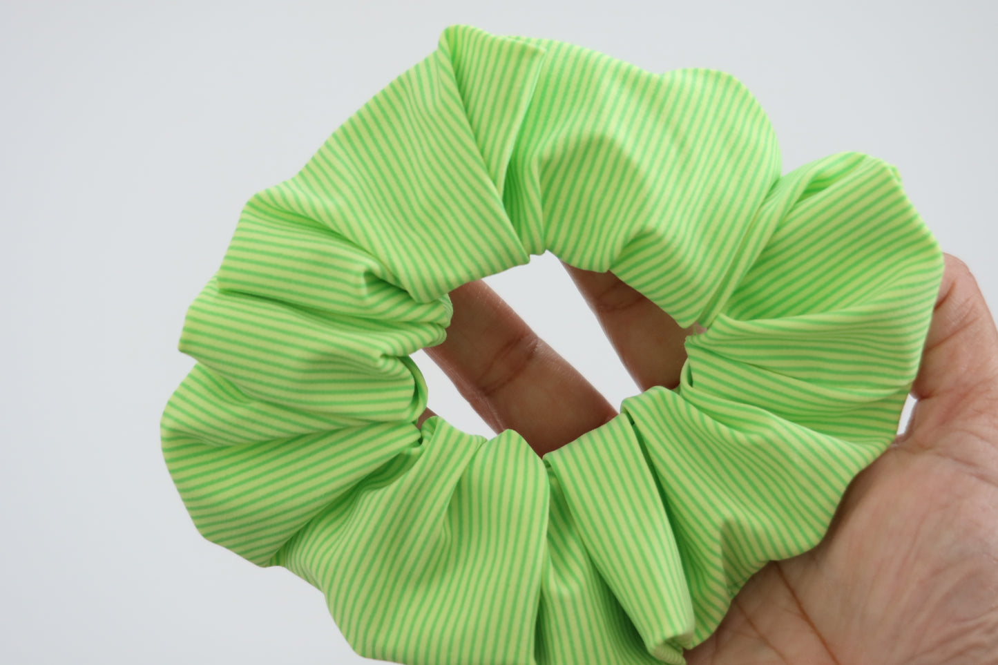 Midori - Green Striped Swim Scrunchies