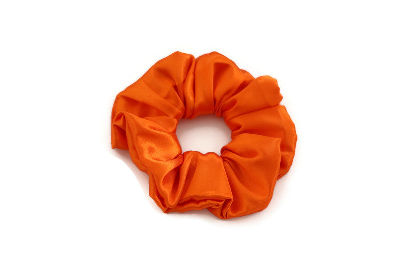 Orange Satin Scrunchies - XL, Regular and Skinny sizes