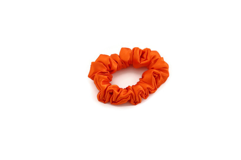 Orange Satin Scrunchies - XL, Regular and Skinny sizes