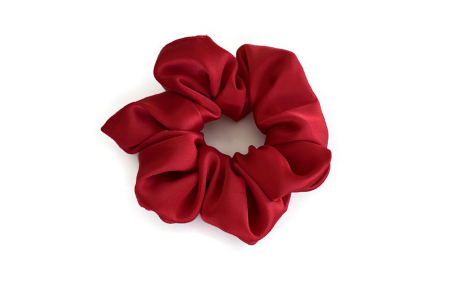 Red Satin Scrunchies - XL, Regular and Skinny sizes