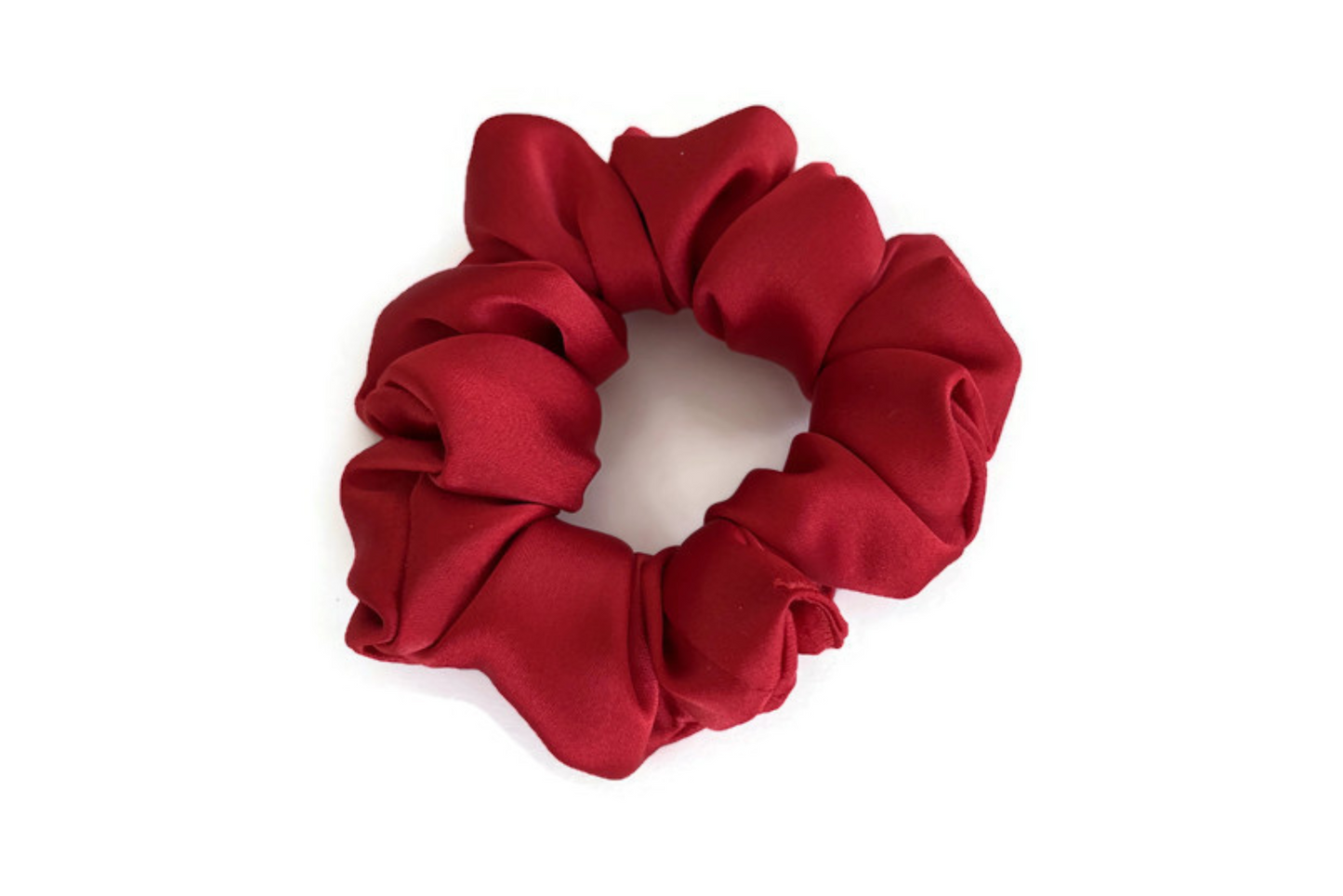 Red Satin Scrunchies - XL, Regular and Skinny sizes