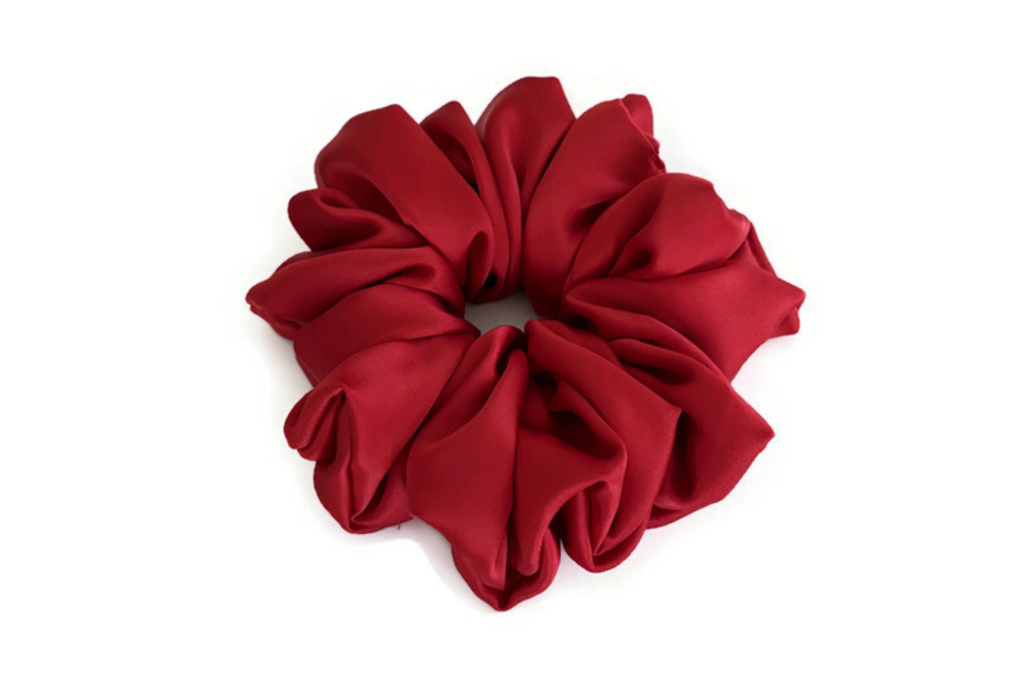 Red Satin Scrunchies - XL, Regular and Skinny sizes