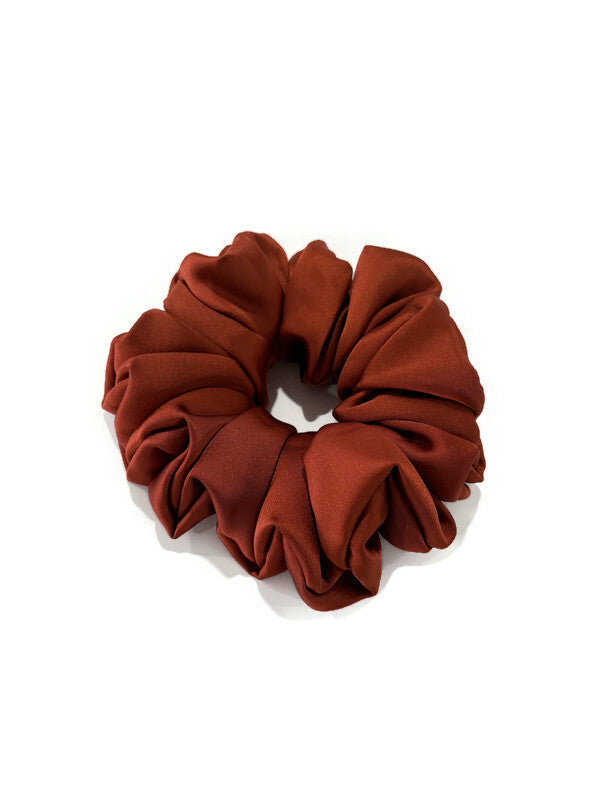 Vivid Auburn Satin Scrunchies - XL, Regular and Skinny sizes