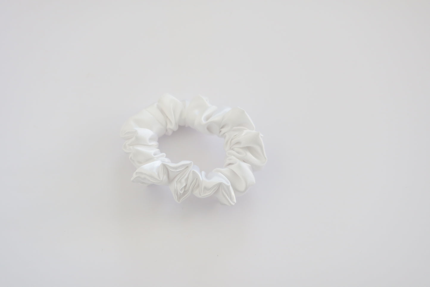 White Satin Scrunchies - XL, Regular and Skinny sizes