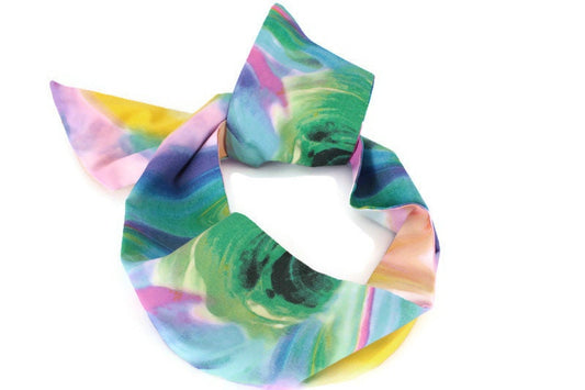 Multicolour Swirl print Wire Headband - NEW and Improved Wire
