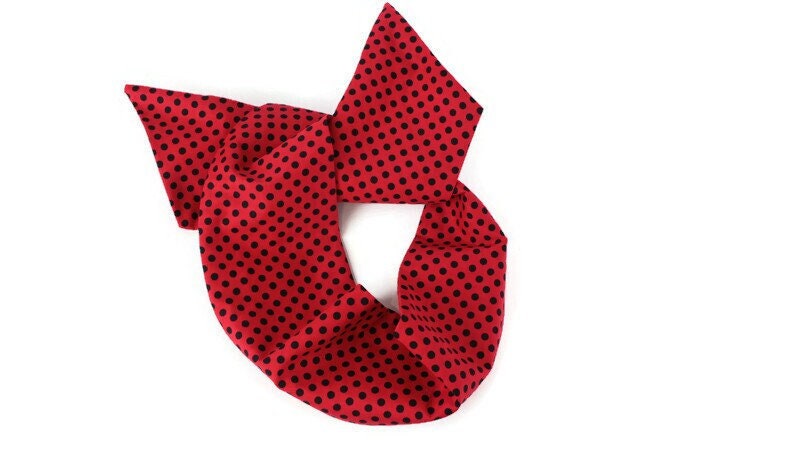 Red and Black Polka Dots Wire Headband