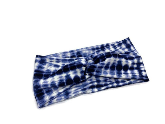 Indigo Tie Dye print Knot Headband