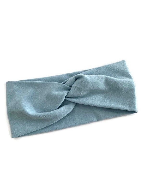 Pastel Blue Knot Headband