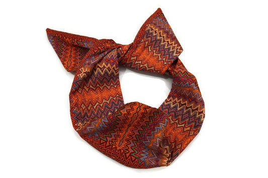 Orange Aboriginal Print Wire Headband