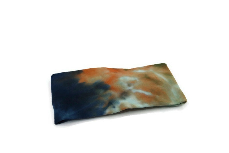 Autumn Blue Green Tie-dye Women’s Knot Headband