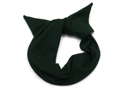 Forest green rib knit Wire Headband