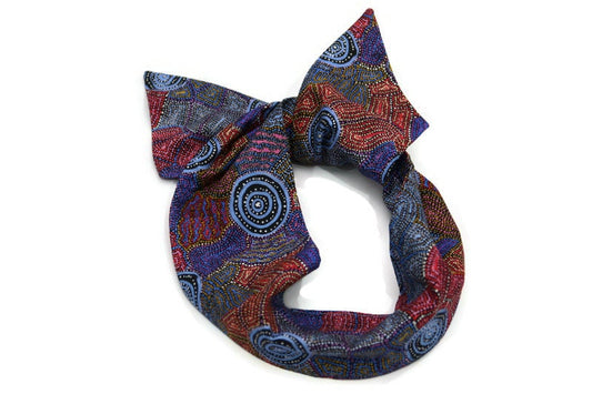 Blue Indigenous Australian Print Wire Headband