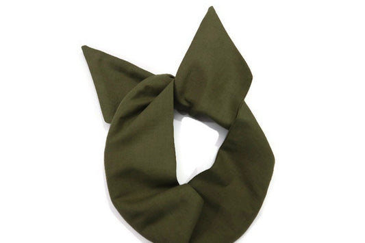 Khaki Green Wire Headband