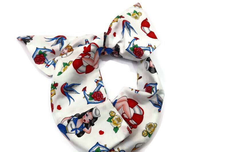 Nautical Pinup Print Wire Headband